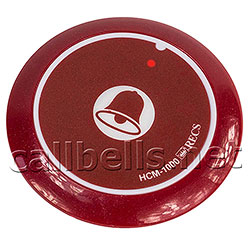 фото красной кнопки вызова официанта HCM-1000 Bell Red | callbells.net картинка кнопка вызова официанта красная HCM-1000 Bell Red