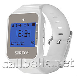 фото - белый пейджер - часы для официанта R-02 White Watch Pager | callbells.net | Киев Украина фото - белый пейджер - часы для официанта R-02 White Watch Pager